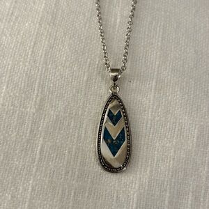 Montana Silversmiths Silver and Blue Pendant Necklace